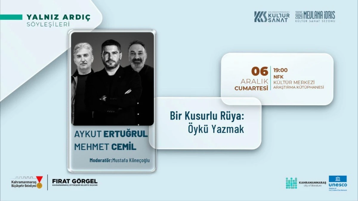 Aralık Kültür Sanat “Yalnız Ardıç Söyleşileri” ile Devam Edecek