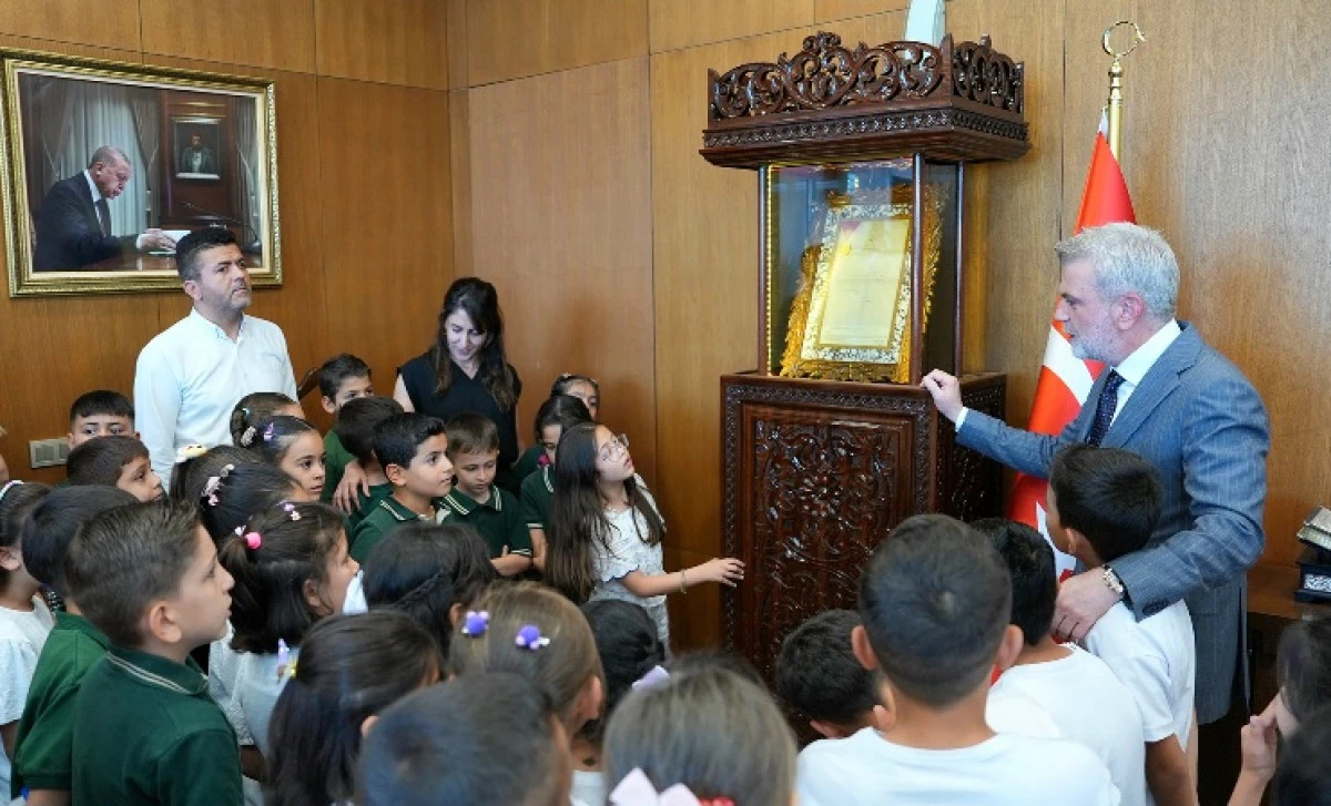 Başkan G&ouml;rgel, Minik &Ouml;ğrencileri Ağırladı