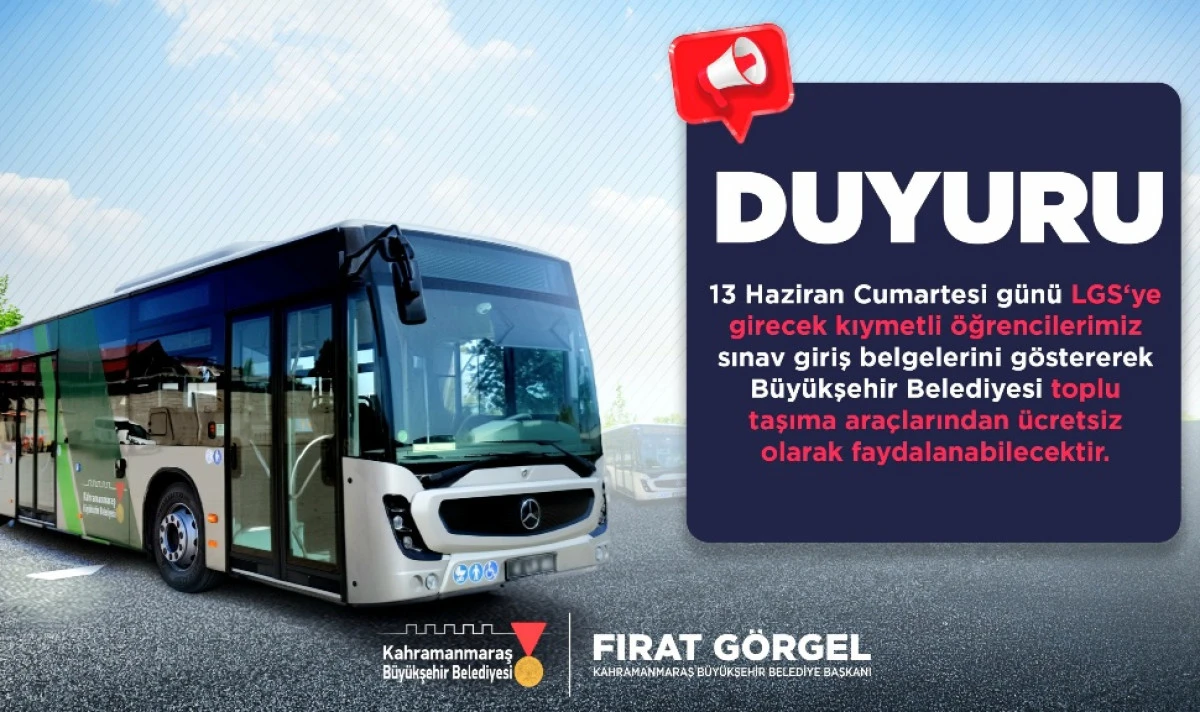 B&uuml;y&uuml;kşehir&rsquo;den LGS G&uuml;n&uuml; &Ouml;ğrenci ve Velilere Tam Destek