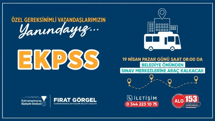 EKPSS&rsquo;ye Girecek Vatandaşlara B&uuml;y&uuml;kşehir&rsquo;den Ulaşım Desteği
