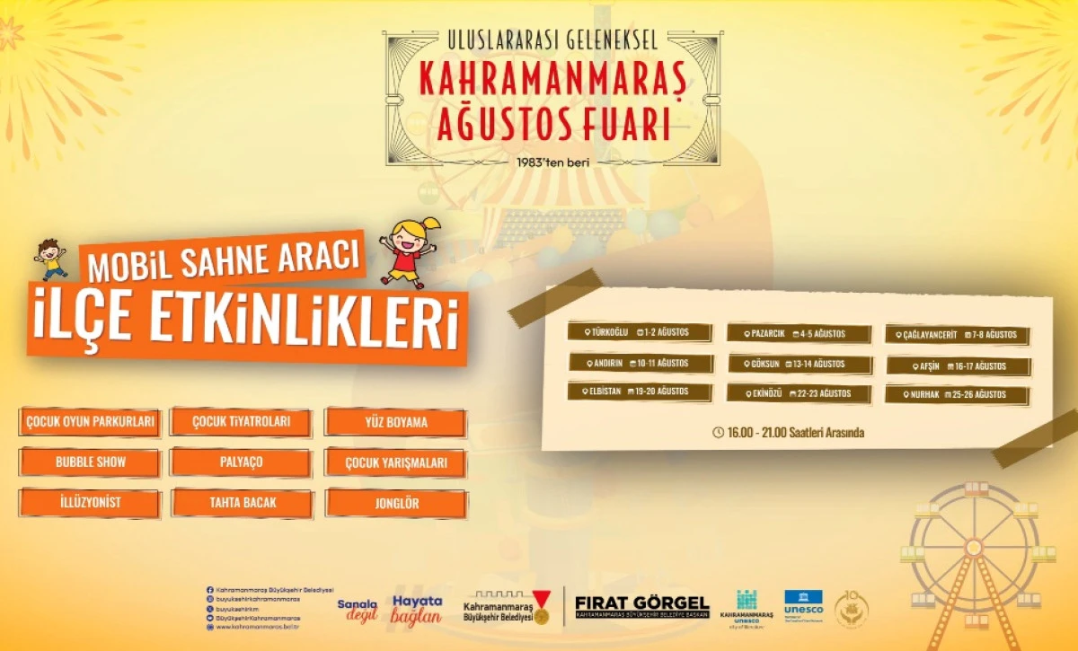 Geleneksel Ağustos Fuarı&rsquo;nın &Ccedil;ocuk Etkinlikleri İl&ccedil;elere Taşınıyor