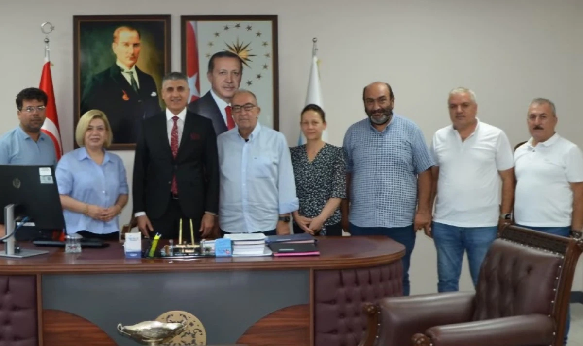 Kahramanmaraş Gazeteciler Cemiyeti'nden SGK İl M&uuml;d&uuml;r&uuml; Karaoğlan'a Nezaket Ziyareti