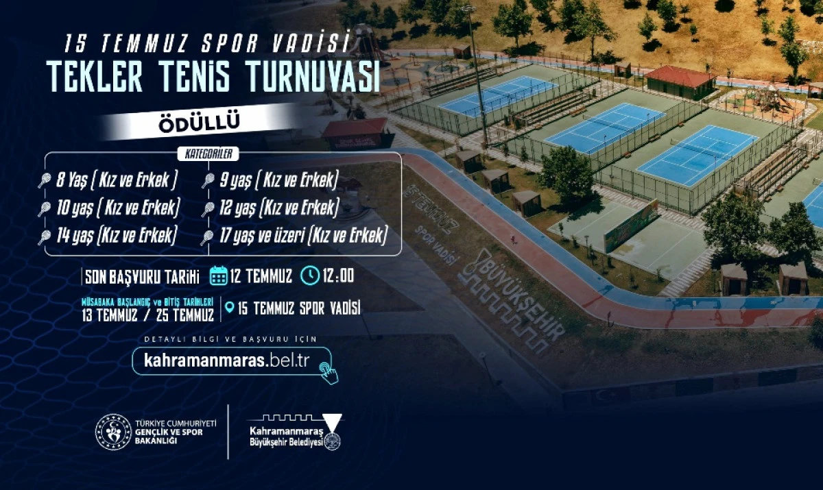 &Ouml;d&uuml;ll&uuml; Tenis Turnuvasına Başvurular Başladı