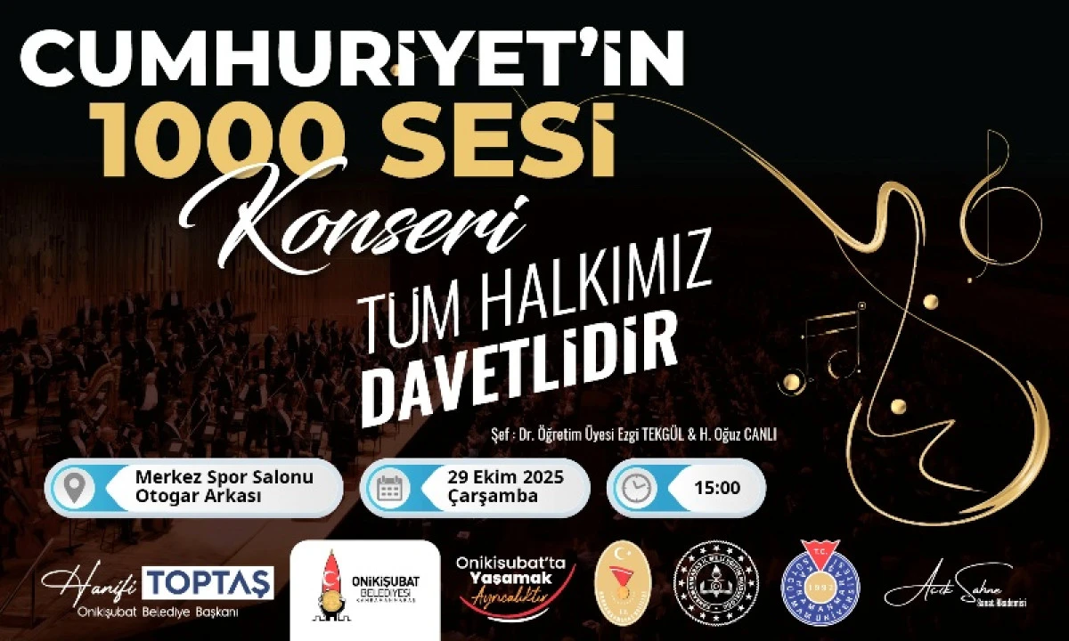 Onikişubat Belediyesi’nden bin kişilik dev koro ile Cumhuriyet Bayramı kutlaması