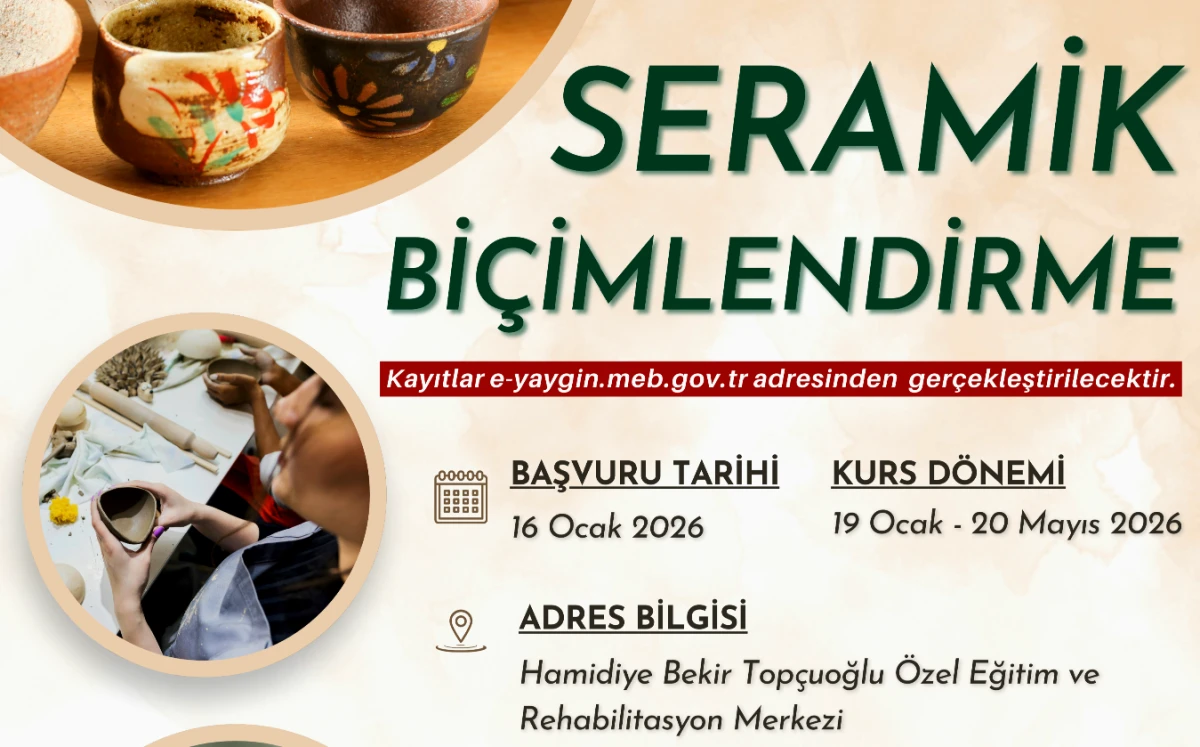 Onikişubat Belediyesi&rsquo;nin Seramik Bi&ccedil;imlendirme Kursu Başlıyor
