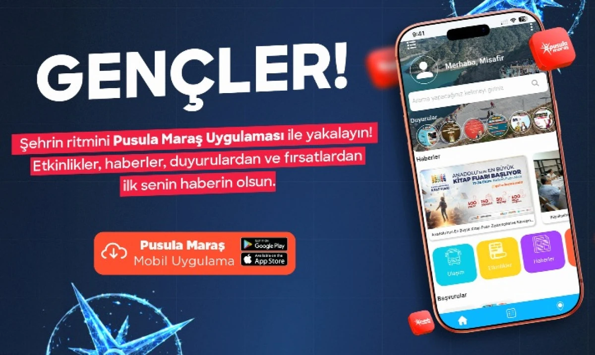 Pusula Maraş Gençlerle Büyüyor; 113 Bini Aşkın Genç Uygulamayı Kullanıyor