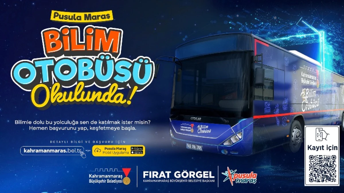 Pusula Maraş&rsquo;ın Bilim Otob&uuml;s&uuml; Yeni Eğitim D&ouml;neminde de Yollarda
