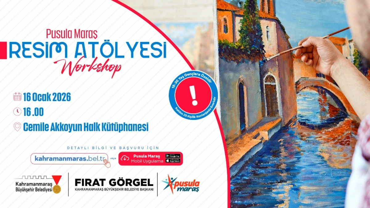 Pusula Maraş&rsquo;tan Gen&ccedil;lere Sanat Dolu Buluşma; Resim At&ouml;lyesine Başvurular Başladı!