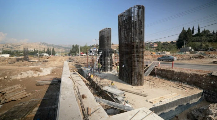 Şehir Ulaşımında Tarihi Proje  Kuzey &Ccedil;evre Yolu Batı Girişi Hızla Y&uuml;kseliyor