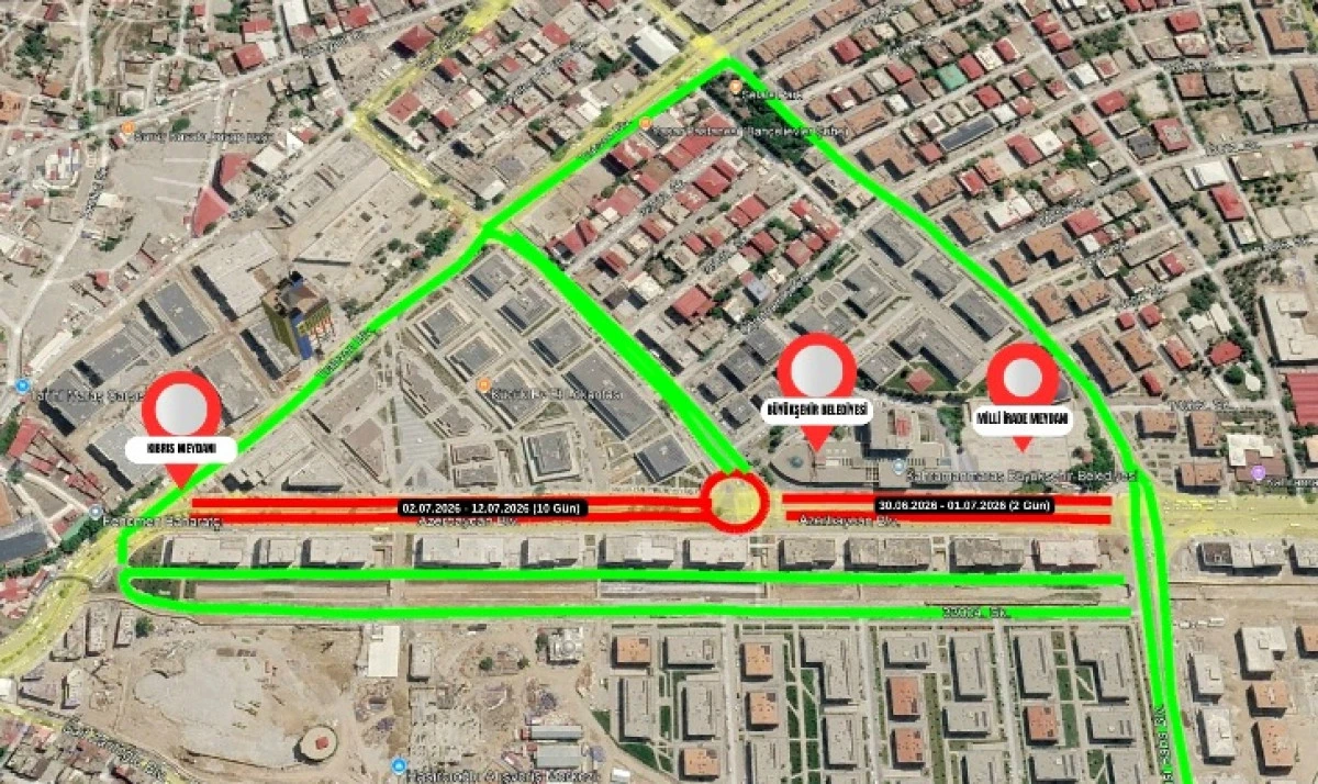 S&uuml;r&uuml;c&uuml;lerin Dikkatine! Azerbaycan Bulvarı&rsquo;nda Kısmi Trafik D&uuml;zenlemesi