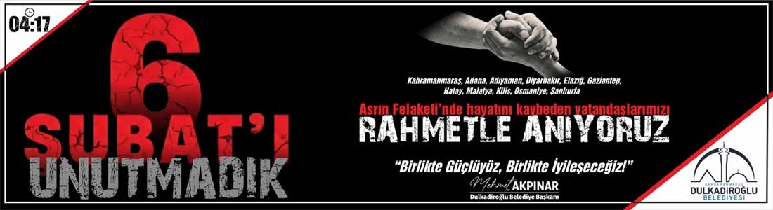 Dulkadiroğlu 6 Şubat - Masaüstü